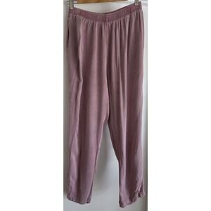 Cotton Stuff Classics Womens Pants Size M Mauve Straight Trousers Slacks